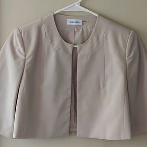 Calvin Klein Three Quarter Cropped Open Cardigan